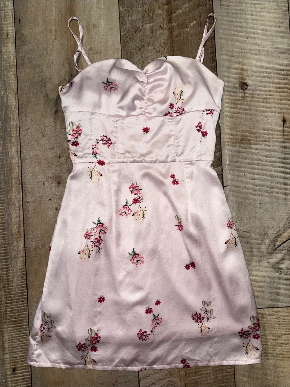 Princess Polly Pink Floral Satin Slip Dress